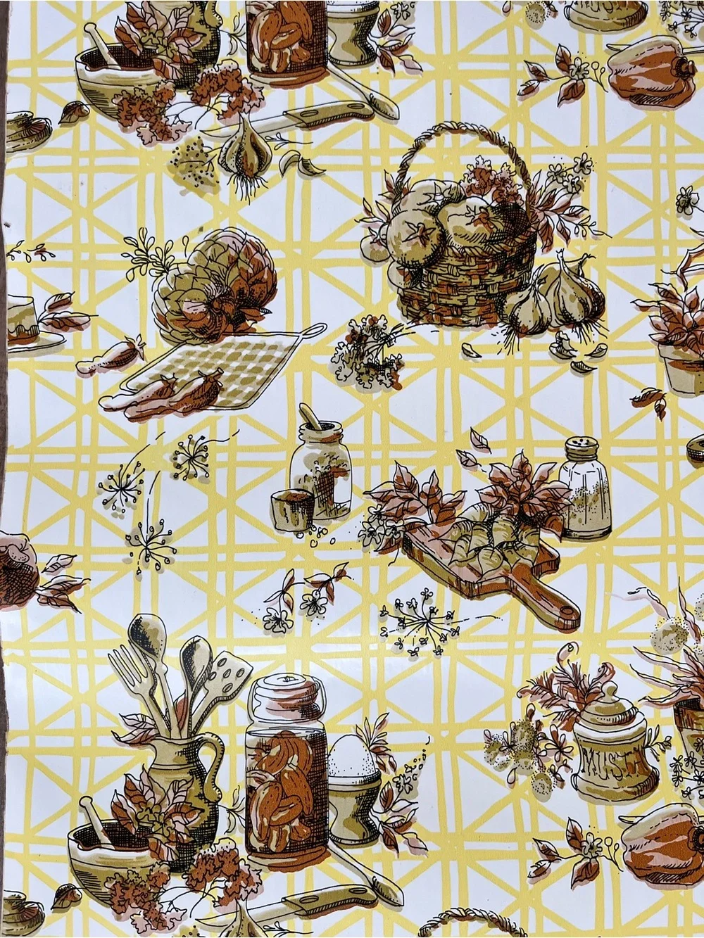 Vintage 70’s Kwik Kover kitch kitchen contact paper roll
